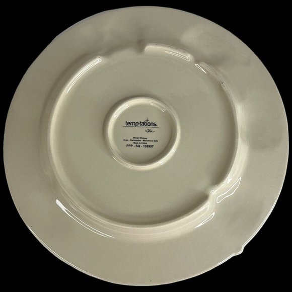 Temptations Winter Whimsy Platter Cake Plate Serving Round Ceramic Christmas 13” - Picture 5 of 6